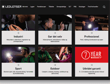 Tablet Screenshot of ledlenser.dk